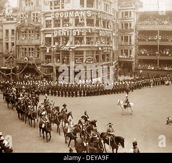 Londra Queen Victoria Diamante del Giubileo nel 1897 Foto Stock