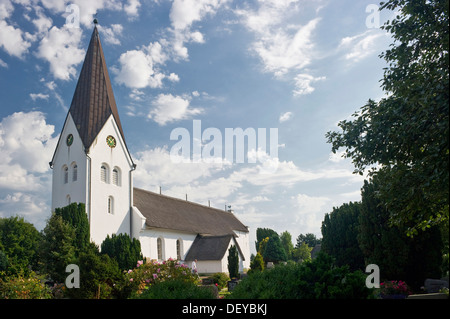 Chiesa di San Clemente, Nebel, Amrum, Nord Isole Frisone, Schleswig-Holstein Foto Stock