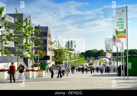 Ingresso alla international horticultural show di Wilhelm il castello, Amburgo, Germania, Europa, Eingang zur Internationalen Gart Foto Stock