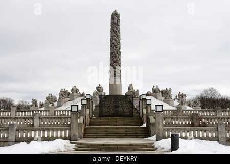 Sculture di Vigeland Park, Oslo, Norvegia, Europa Foto Stock