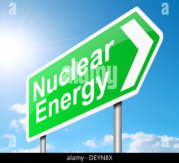 Energia nucleare segno. Foto Stock