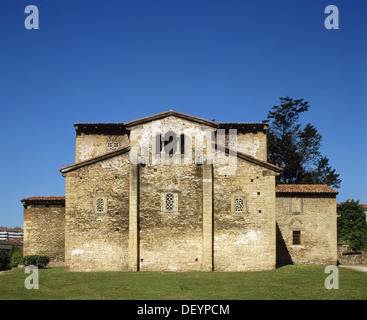 Chiesa di San Julián de los Prados o Santullano. Inizio del IX secolo in Oviedo. Asturias. Spagna. Foto Stock