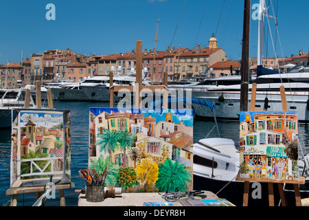 Francia Saint St Tropez Vecchio Porto Costa Azzurra Foto Stock