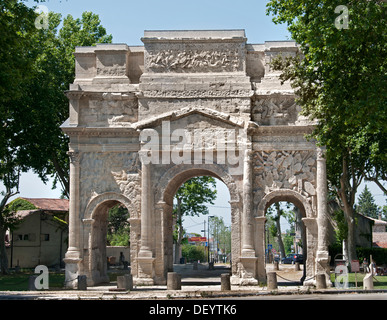 ORANGE Vaucluse Provence il trionfale Arco romano1ANNUNCIO di secolo francia - francese Foto Stock
