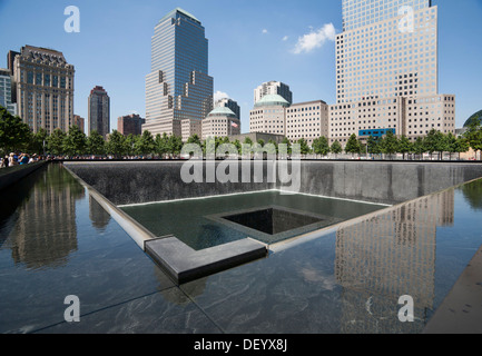 9-11 Memorial, il Nord Pool, World Trade Center, del Centro Cittadino di Manhattan, a New York City, Stati Uniti d'America Foto Stock