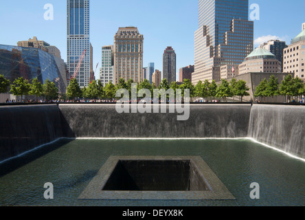 9-11 Memorial, il Nord Pool, World Trade Center, del Centro Cittadino di Manhattan, a New York City, Stati Uniti d'America Foto Stock