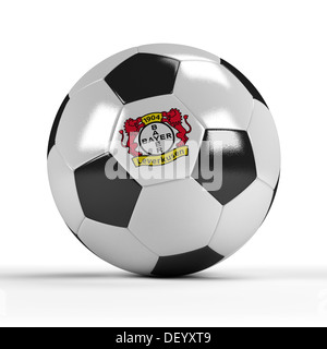 Calcio con il logo della Bayer 04 Leverkusen Foto Stock