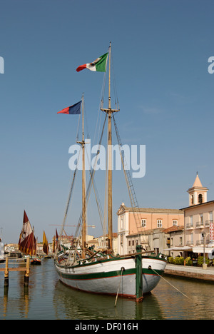 Cesenatico, sul mare Adriatico, costa adriatica, Marine Museo della Marineria del porto, Emilia Romagna, Italia Foto Stock