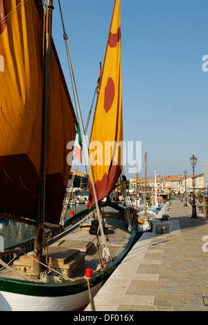 Cesenatico, sul mare Adriatico, costa adriatica, Marine Museo della Marineria del porto, Emilia Romagna, Italia Foto Stock