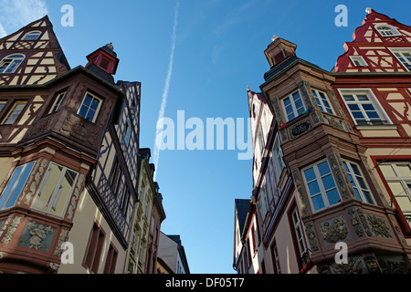 Vier-Tuerme-Eck, Tedesco per quattro torri-corner, Coblenza, Renania-Palatinato, Germania Foto Stock