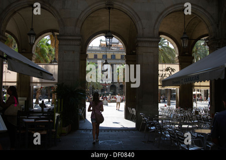 Plaza Reial Barcellona Foto Stock