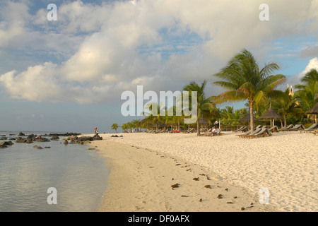 Spiaggia nei pressi di Pointe auch Piments, Mauritius, Africa, Oceano Indiano Foto Stock