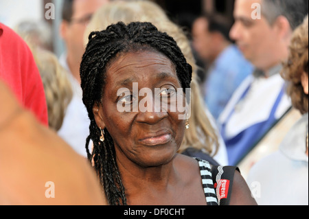 Donna cubana, ritratto, Havana Centrale, Centro Habana, Cuba, Antille Maggiori, America Centrale, America Foto Stock