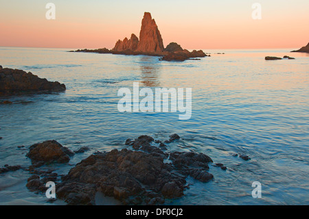 Il Reef delle Sirene, Cabo de Gata-Nijar parco naturale, Arrecife de Las Sirenas, Riserva della Biosfera, provincia di Almeria, Andalusia Foto Stock