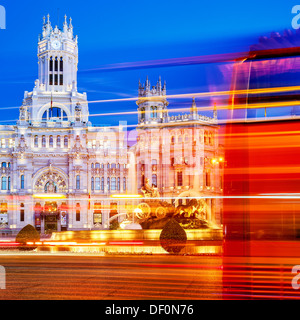 Plaza de Cibeles, Madrid, Spagna. Foto Stock