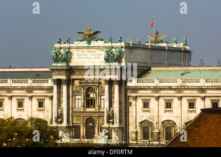 Österreich, Wien 1, Blick auf die Neue Burg. Foto Stock