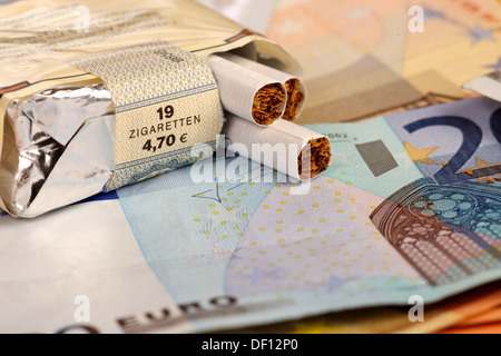 Berlino, Germania, icona foto per imposta sul tabacco Foto Stock