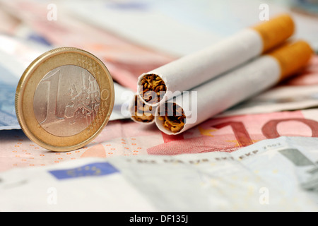 Berlino, Germania, icona foto per imposta sul tabacco Foto Stock