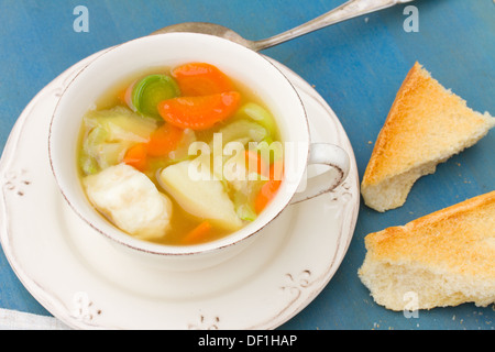 Zuppa di pesce da vicino Foto Stock