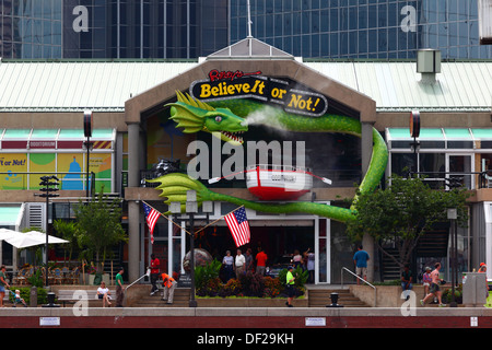 Credeteci o no di Ripley! Museo, luce padiglione Street, Harborplace, Porto Interno di Baltimore, Maryland, Stati Uniti d'America Foto Stock