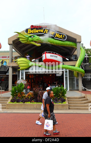 Credeteci o no di Ripley! Museo, luce padiglione Street, Harborplace, Porto Interno di Baltimore, Maryland, Stati Uniti d'America Foto Stock