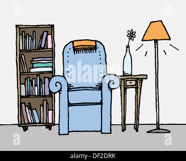 Colorato soggiorno / giornaliera decorazione della casa Foto Stock