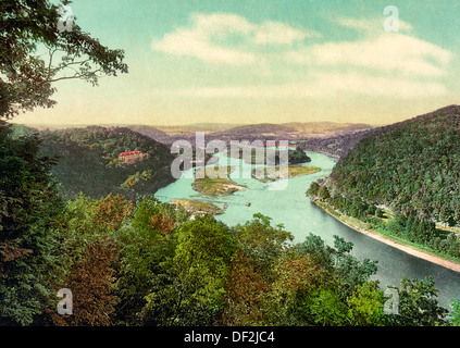 Il Delaware dall'acqua Gap, circa 1900 Foto Stock