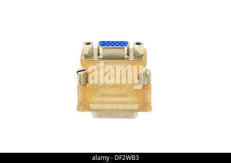 D-Sub maschio-femmina adattatore (computer monitor plug) Foto Stock