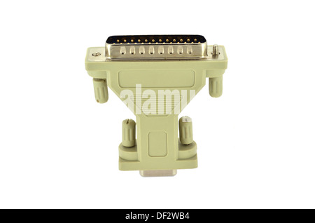 D-Sub maschio-femmina adattatore (computer monitor plug) Foto Stock