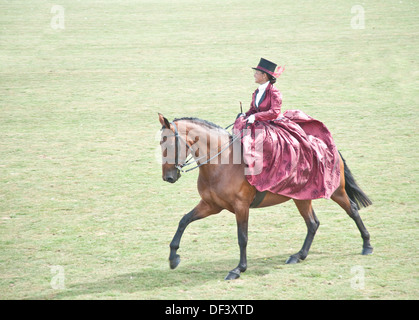 piloti a sella laterali Foto Stock