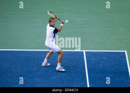 Richard Gasquet (FRA) competere in semifinale al 2013 US Open Tennis Championships Foto Stock