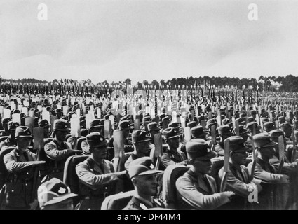 I soldati tedeschi al 'Rally di liberta', Reichsparteitag der Freiheit, Norimberga, Germania, 1935 Foto Stock