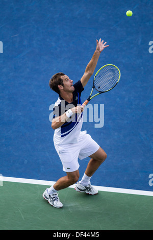 Richard Gasquet (FRA) competere in semifinale al 2013 US Open Tennis Championships Foto Stock