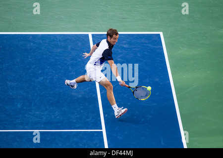 Richard Gasquet (FRA) competere in semifinale al 2013 US Open Tennis Championships Foto Stock