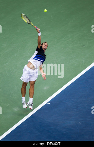 Richard Gasquet (FRA) competere in semifinale al 2013 US Open Tennis Championships Foto Stock