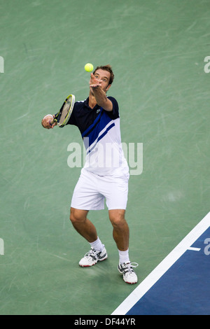 Richard Gasquet (FRA) competere in semifinale al 2013 US Open Tennis Championships Foto Stock