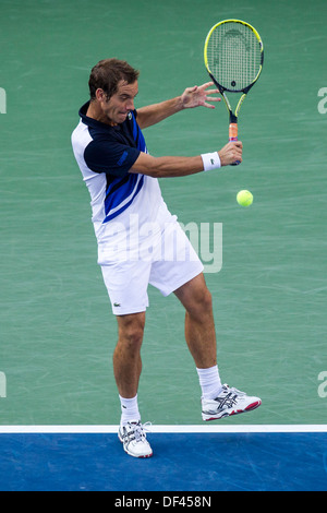 Richard Gasquet (FRA) competere in semifinale al 2013 US Open Tennis Championships Foto Stock