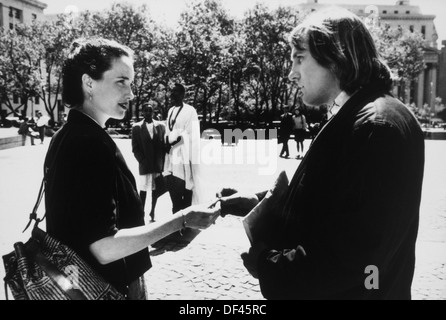 Andie MacDowell e Gerard Depardieu, On-Set del film "Green Card", 1990 Foto Stock