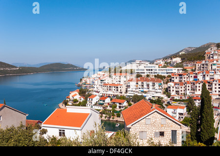 Vista di Neum in Bosnia ed Erzegovina Foto Stock