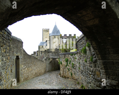 Lo Chateau Comtal,Carcassone,Francia Foto Stock