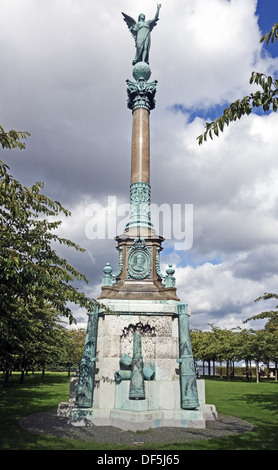 La Ivar Huitfeldt Colonna Monumento a Langelinie a Copenaghen in Danimarca con Foto Stock