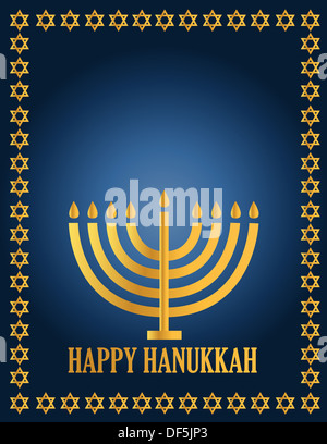 Design Hanukah illustrazione card Foto Stock