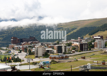 Alpes d'Huez Alp Huez Isere Rodano Alpi Francia Foto Stock