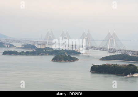 Il grande ponte di Seto (Seto Ohashi) in Giappone. Foto Stock