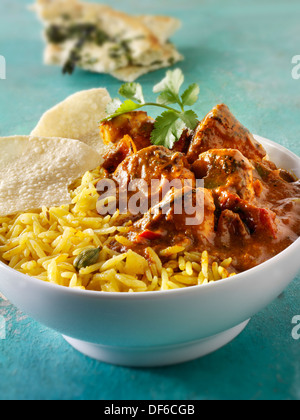 Balti Chicken Curry Indiano Foto Stock