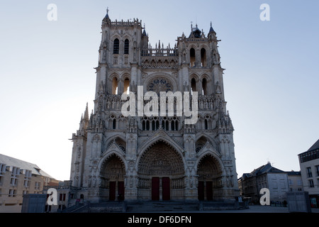 La cattedrale di Amiens, Francia Foto Stock