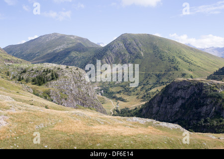 Route du Col de Sarenne Alpes d'Huez Alp Huez Isere Rodano Alpi Francia Foto Stock