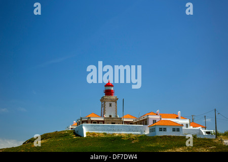 Cabo da Roca lighthouse, Cabo da Roca, Colares, distretto di Lisbona, Portogallo Foto Stock