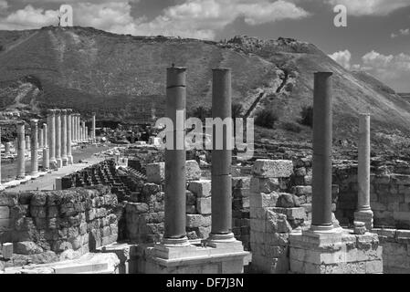 Vista dal teatro Bet Shean Israele Foto Stock