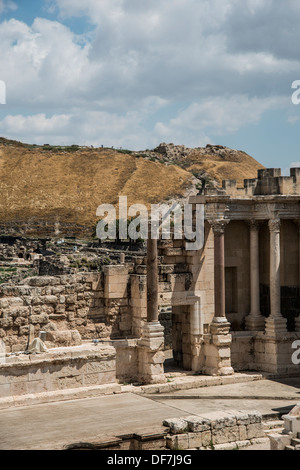 Vista dal teatro Bet Shean Israele Foto Stock